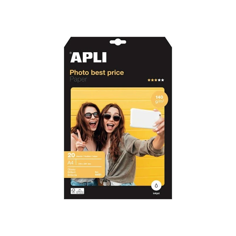 Apli Photobasic Papier Photo A4 140g 20 Feuilles