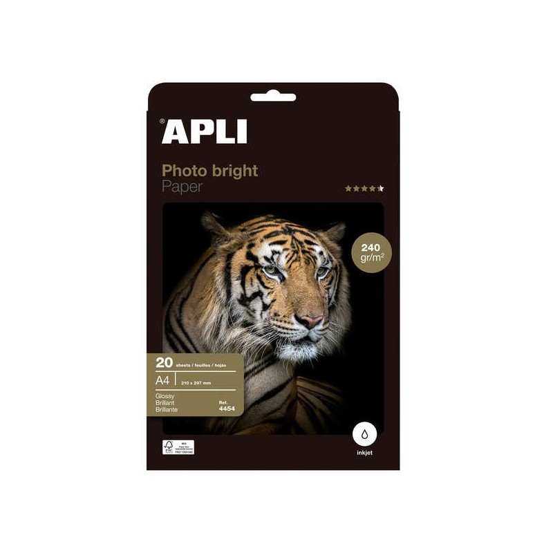Apli Photobright Photo Paper A4 240g 20 Sheets