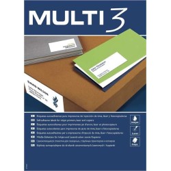 Multi3 Pack of 2700 White Labels Size 70x30mm - 100 Sheets x 27 Labels - Suitable for Printing