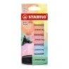 Stabilo Boss Mini Pastel Pack of 5 Fluorescent Markers - Line between 2 and 5mm - Water-Based Ink - Anti-drying - Green, Pink