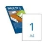 Multi3 Pack of 100 White Labels Straight Edges Size 210,0X297,0mm with Permanent Adhesive for Multiple Uses