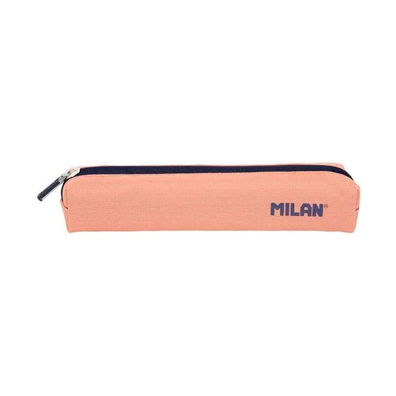 Milan Serie 1918 Mini Round Pencil Case - Fabric Resistant to Breaks and Tears - Measurements 20,5x4,5x5cm - Color Pink