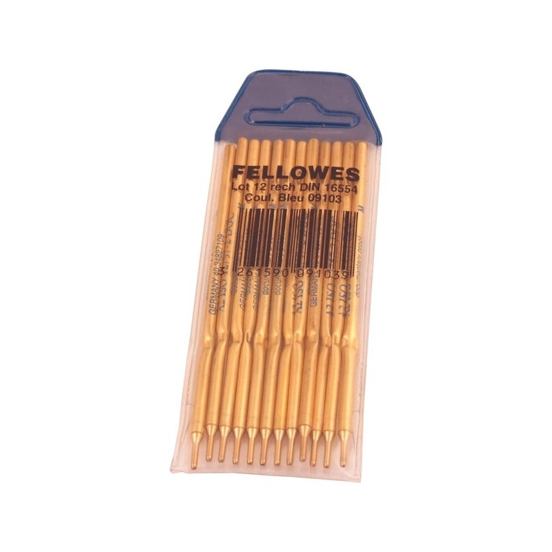 Pack Fellowes de 12 recargas de esferográfica com base - cor azul