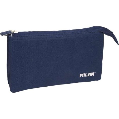 Milan Serie 1918 Estuche Portatodo 5 Compartimentos - Tejido Resistente a las Roturas y Rasgaduras - Medidas 22x12x4cm - Color