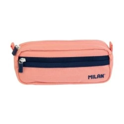 Milan Collection 430 Trousse Rectangulaire 2 Compartiments - Tissu Résistant aux Casses et aux Déchirures - Dimensions