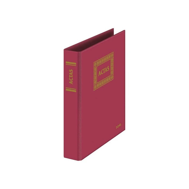 Classeur Dohe - Avec 4 anneaux mixtes de 25 mm - 100 feuilles numérotées - PVC de couleur bordeaux