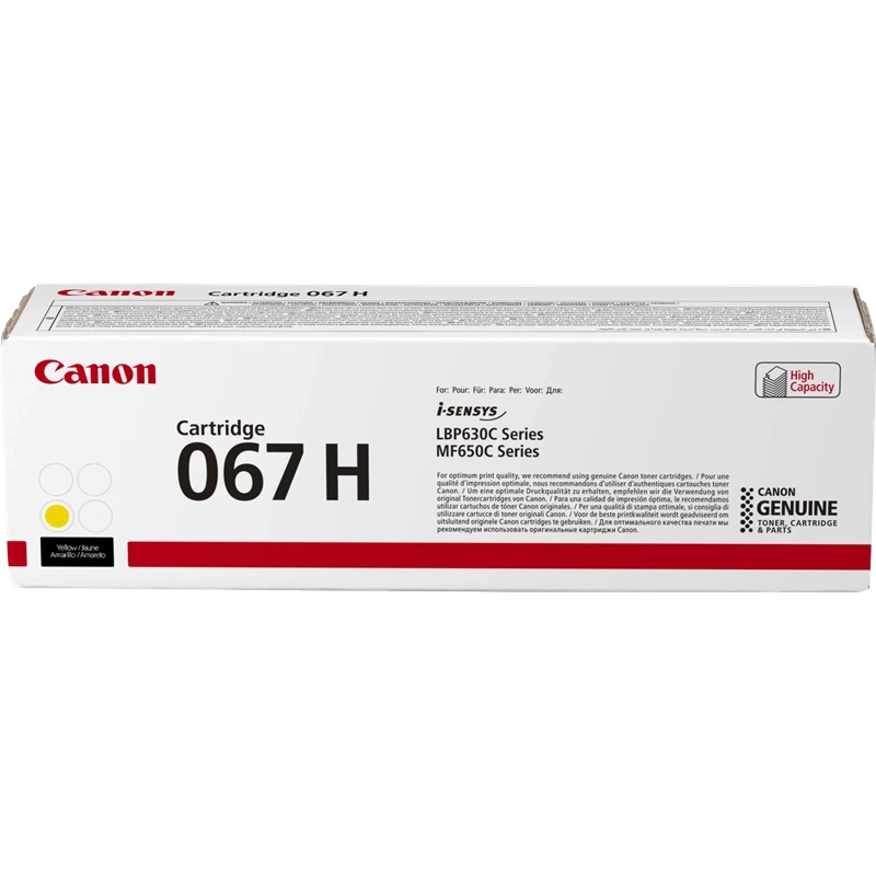Canon 067H Amarillo Cartucho de Toner Original - 5103C002