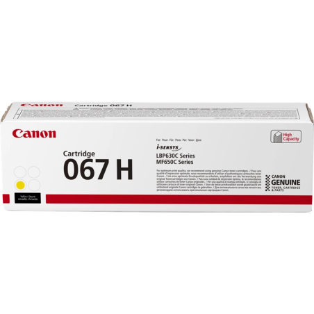 Canon 067H Amarillo Cartucho de Toner Original - 5103C002