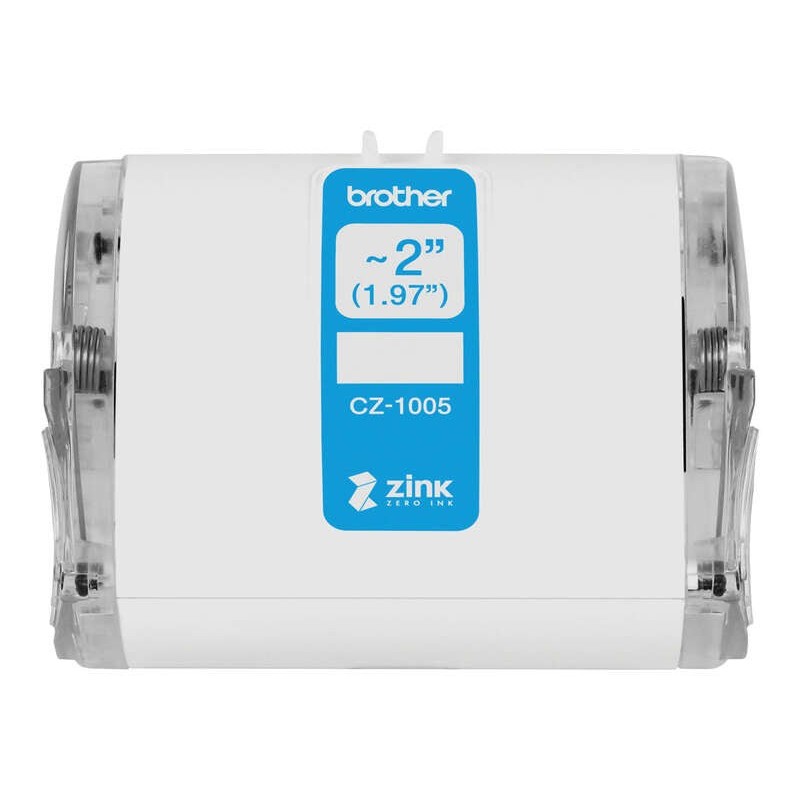 Brother CZ1005 Rollo de Etiquetas Originales de Tamaño Personalizado - Ancho 50mm x 5 metros - Zero Ink