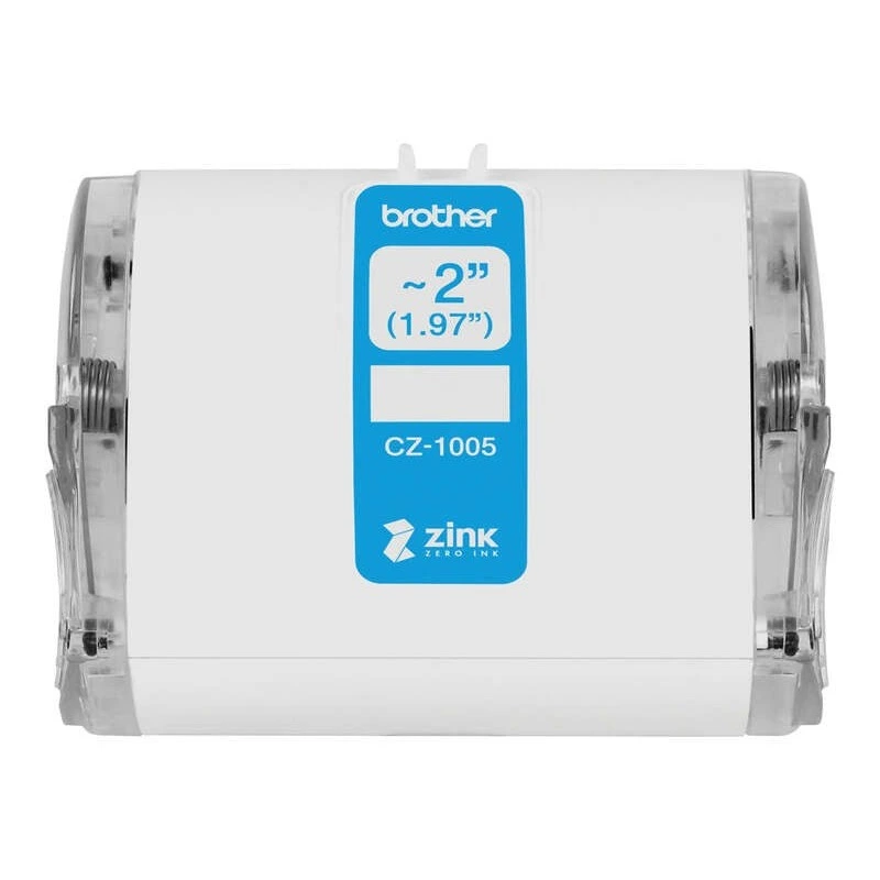 Brother CZ1005 Rouleau d'Étiquettes Originales de Taille Personnalisée - Largeur 50mm x 5 mètres - Zero Ink