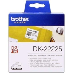 Brother DK22225 - Original Custom Size Labels - Width 38mm x 30,48 meters - Black text on white background