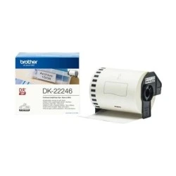 Brother DK22246 - Étiquettes originales au format personnalisé - Largeur 103 mm x 30,48 mètres - Texte noir sur fond blanc