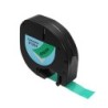 Dymo LetraTag S0721640 Cinta de Etiquetas Generica para Rotuladora - Texto negro sobre fondo verde - Ancho 12mm x 4 metros