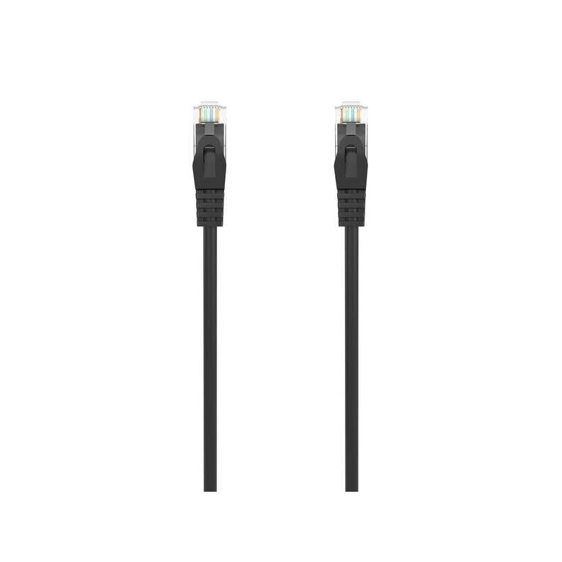 Aisens Câble Réseau Patch Cord RJ45 LSZH Cat.6A 500 MHZ UTP AWG24 - 1m - Sans Halogène - 10 Gigabit/s - Couleur Noir
