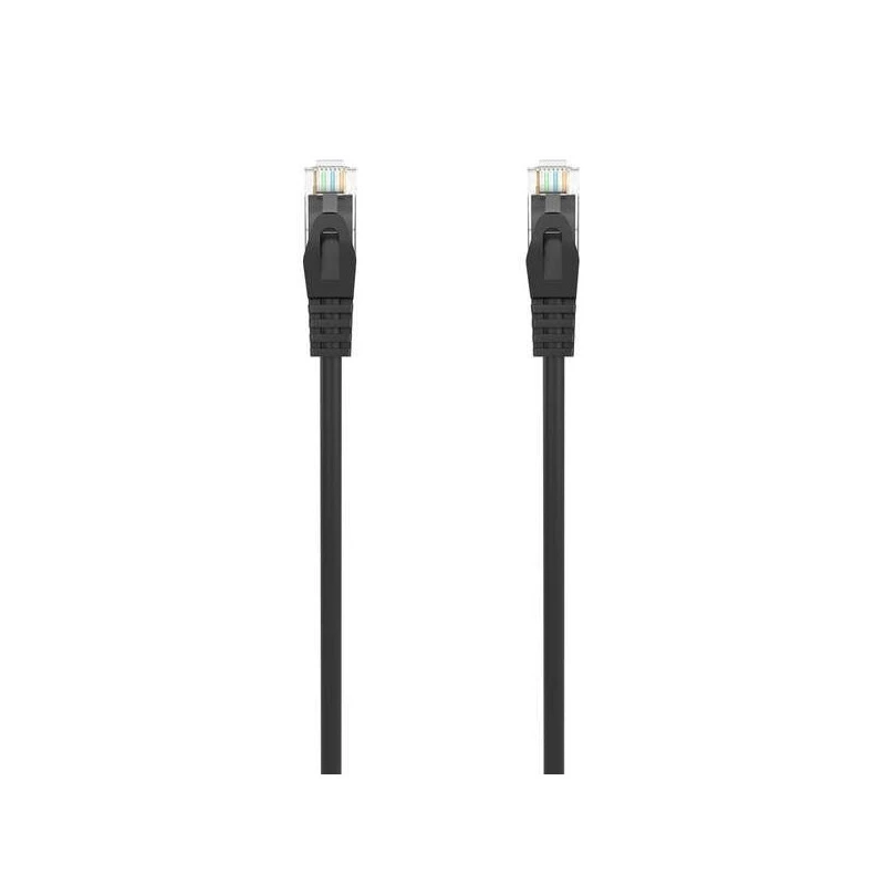 Aisens Câble Réseau Patch Cord RJ45 LSZH Cat.6A 500 MHZ UTP AWG24 - 1m - Sans Halogène - 10 Gigabit/s - Couleur Noir