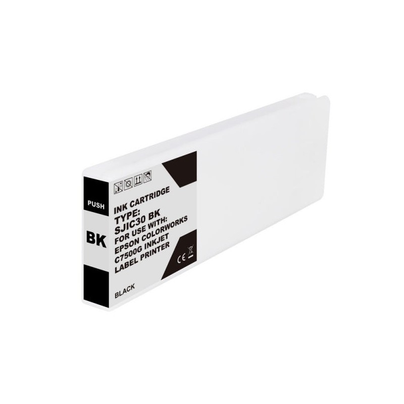 Epson SJIC30P Tinteiro Preto Pigmentada Genérico - Substitui C33S020639/SJIC30P(K)