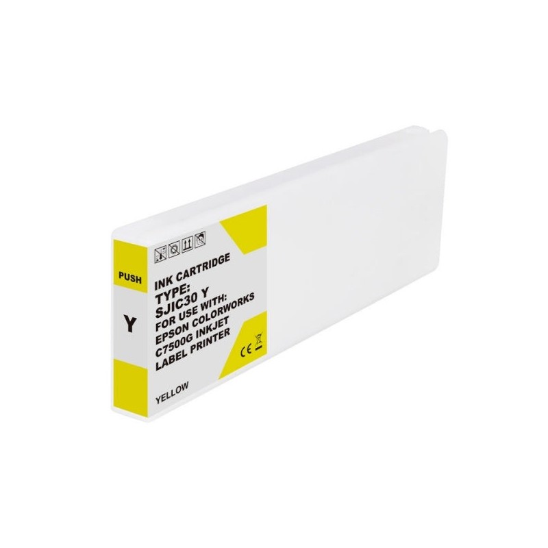 Epson SJIC30P Tinteiro Amarelo Pigmentado Genérico - Substitui C33S020642/SJIC30P(Y)