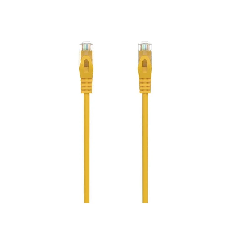 Aisens Cable de Red Latiguillo RJ45 LSZH Cat.6A 500 MHZ UTP AWG24 - 3m - Libre de Halogenos - 10 Gigabit/s - Color Amarillo