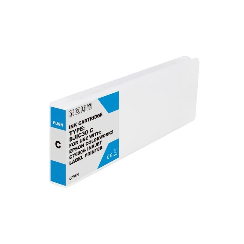 Epson SJIC30P Cyan Compatible Pigment Ink Cartridge - Replaces C33S020640/SJIC30P(C)