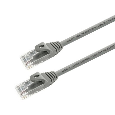 Cabo de rede Aisens Cat.6A UTP LSZH - 5 m, cinzento
