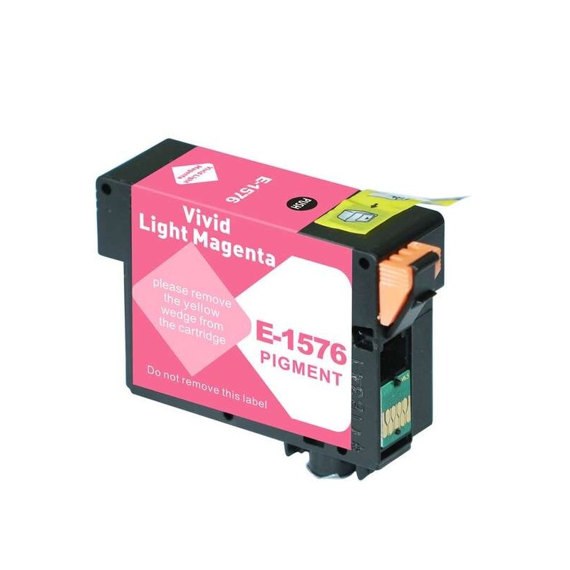 Epson T1576 Light Magenta Compatible Pigment Ink Cartridge - Replaces C13T15764010