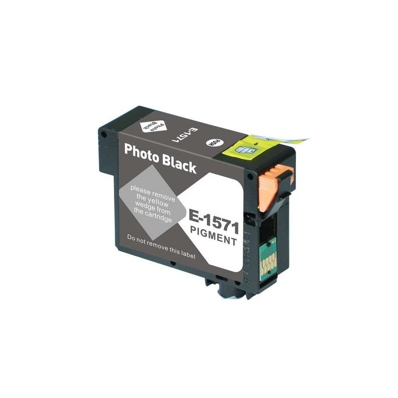 Epson T1571 Photo Black Compatible Pigment Ink Cartridge - Replaces C13T15714010