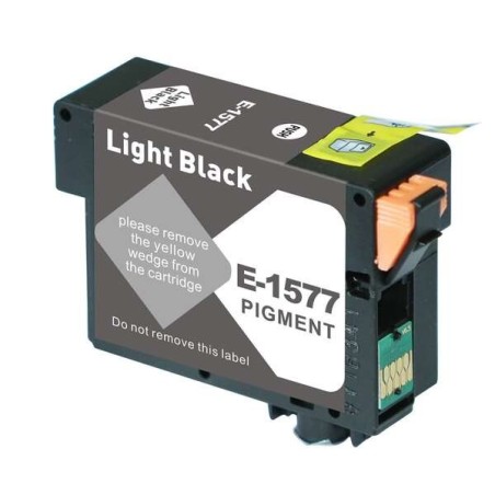 Epson T1577 Noir Light Cartouche d'encre Pigmentée Générique - Remplace C13T15774010