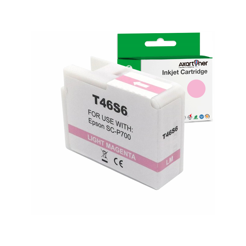 Epson T46S6 Vivid Light Magenta Compatible Pigment Ink Cartridge - Replaces C13T46S600