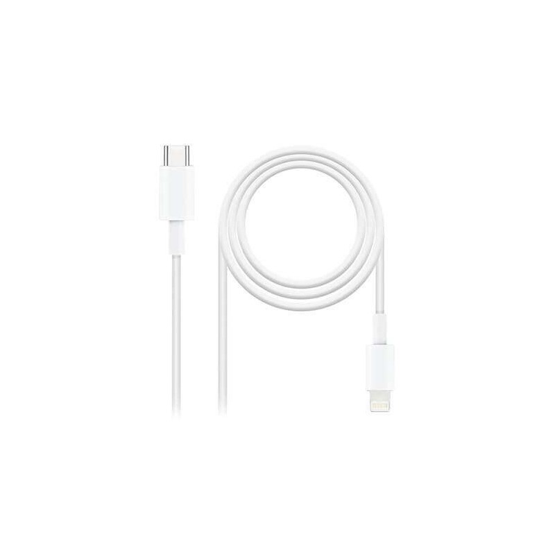 Cabo Nanocable USB-C Macho para Lightning Macho 2m - Cor Branca