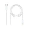 Cabo Nanocable USB-C Macho para Lightning Macho 2m - Cor Branca