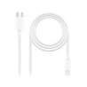 Nanocable Cable USB-C Macho a Lightning Macho 2m - Color Blanco