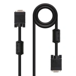 Nanocable SVGA Cable with Ferrite HDB15 Male to HDB15 Male 3m - Black Color