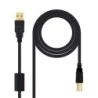 Nanocable Printer Cable with Ferrite USB-B 2,0 Male to USB-A Male 5m