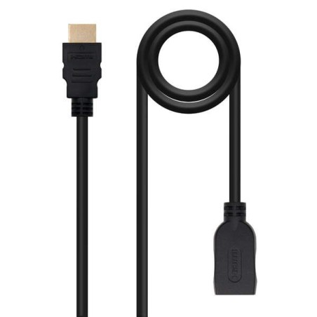 Câble d'extension Nanocable HDMI 2.0 A/M-A/H - 2,0 m - Couleur noire