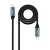 Cabo Nanocable USB 3.2 Gen2X2 100W 4K/60Hz USB-C M/M 2m - Preto