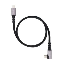 Nanocable Cable USB-C Macho Acodado 90º - Soporta hasta 100W - Longitud 1m - Velocidad de Transferencia hasta 10Gbps