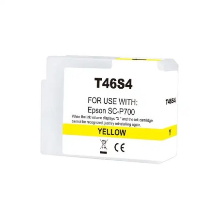 Epson T46S4 Jaune Cartouche d'encre Pigmentée Générique - Remplace C13T46S400