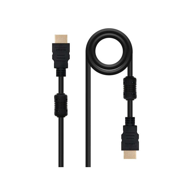 Nanocable HDMI v1,4 Cable with Male Ferrite to HDMI v1,4 with Male Ferrite 1,80m - High Speed ​​- Color Black