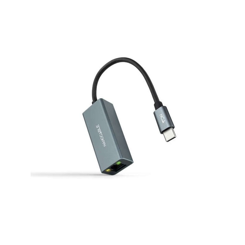 Nanocable Adaptador de Red USB-C a Ethernet Gigabit 10/100/1000 Mbps