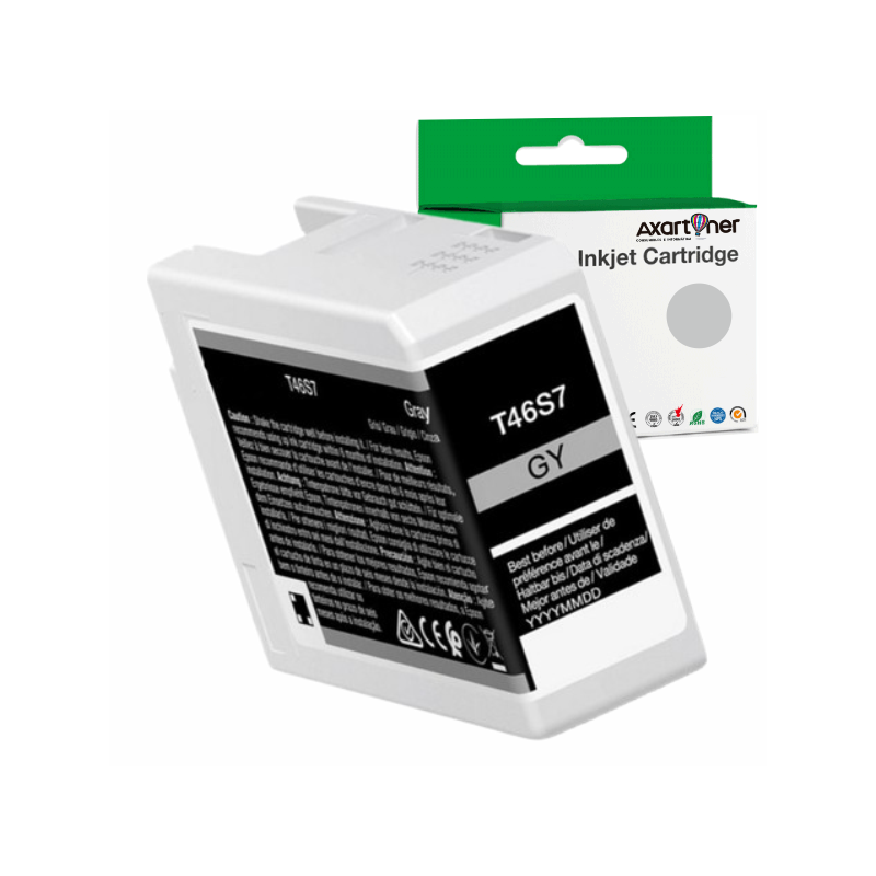 Epson T46S7 Gris Cartucho de Tinta Pigmentada Generico - Reemplaza C13T46S700