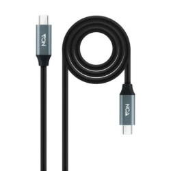 Câble Nanocable USB 3.2 Gen2X2 100W 4K/60Hz USB-C M/M 1m - Couleur Noir