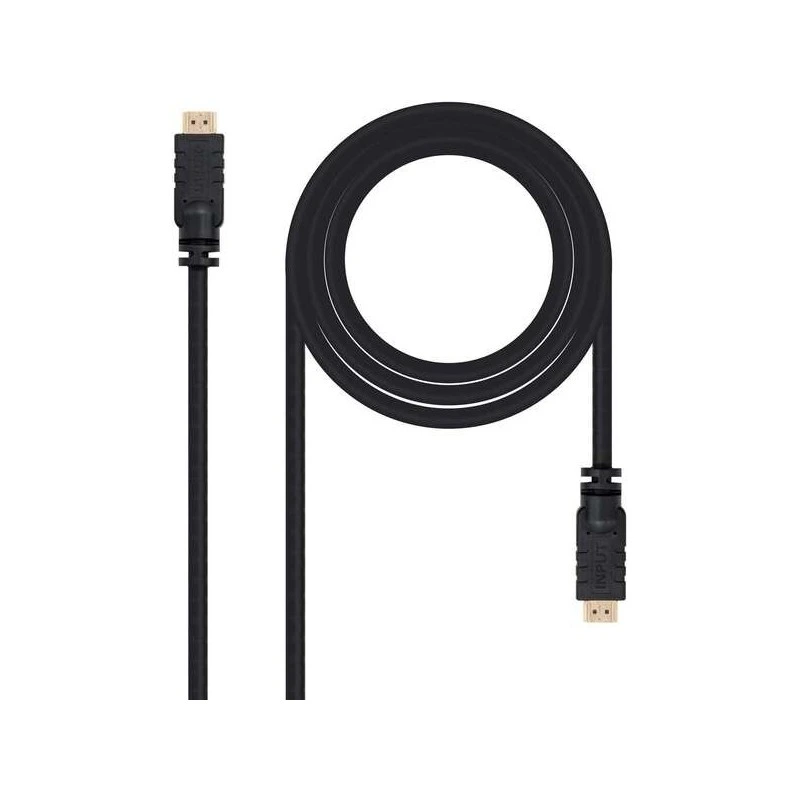 Nanocable HDMI v1,4 Cable with Male to HDMI v1,4 Male Repeater 20m - High Speed ​​- Black Color