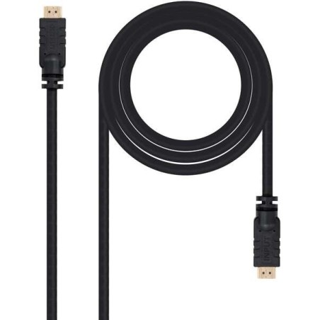 Nanocable HDMI v1,4 Cable with Male to HDMI v1,4 Male Repeater 20m - High Speed ​​- Black Color