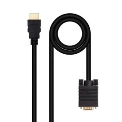 Câble convertisseur Nanocable HDMI vers VGA, HDMI/M-VGA/M 1,8 m - Couleur noire