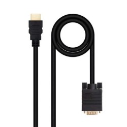 Cabo conversor nanocable HDMI para VGA, HDMI/M-VGA/M 1,8 m - cor preta
