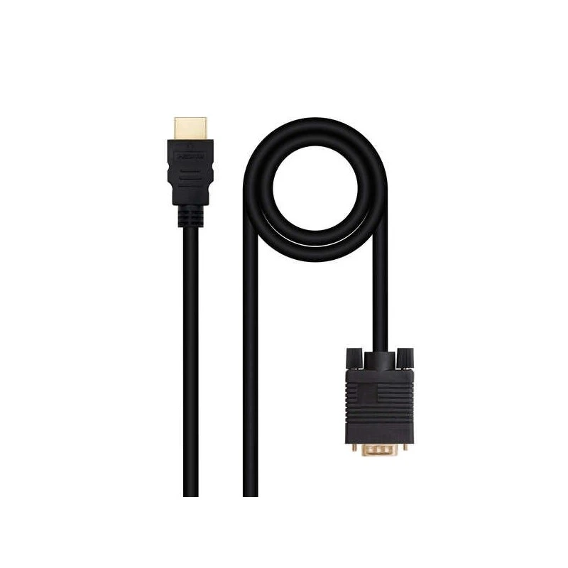 Cabo conversor nanocable HDMI para VGA, HDMI/M-VGA/M 1,8 m - cor preta