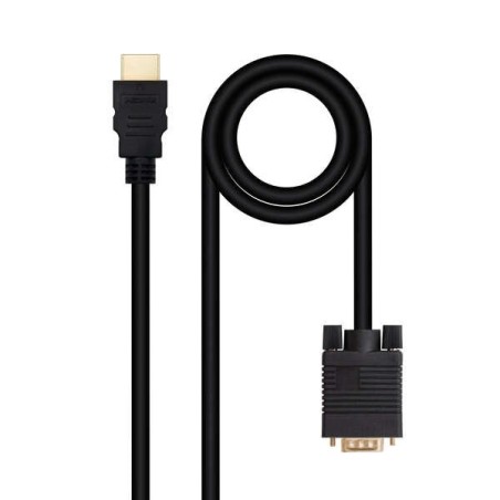 Câble convertisseur Nanocable HDMI vers VGA, HDMI/M-VGA/M 1,8 m - Couleur noire