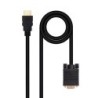 Nanocable HDMI to VGA Converter Cable, HDMI/M-VGA/M 1,8m - Black Color