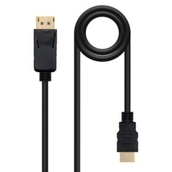 Câble convertisseur Nanocable DisplayPort mâle vers HDMI mâle 2 m - Couleur Noir