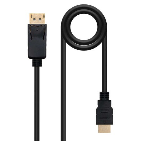 Câble convertisseur Nanocable DisplayPort mâle vers HDMI mâle 2 m - Couleur Noir